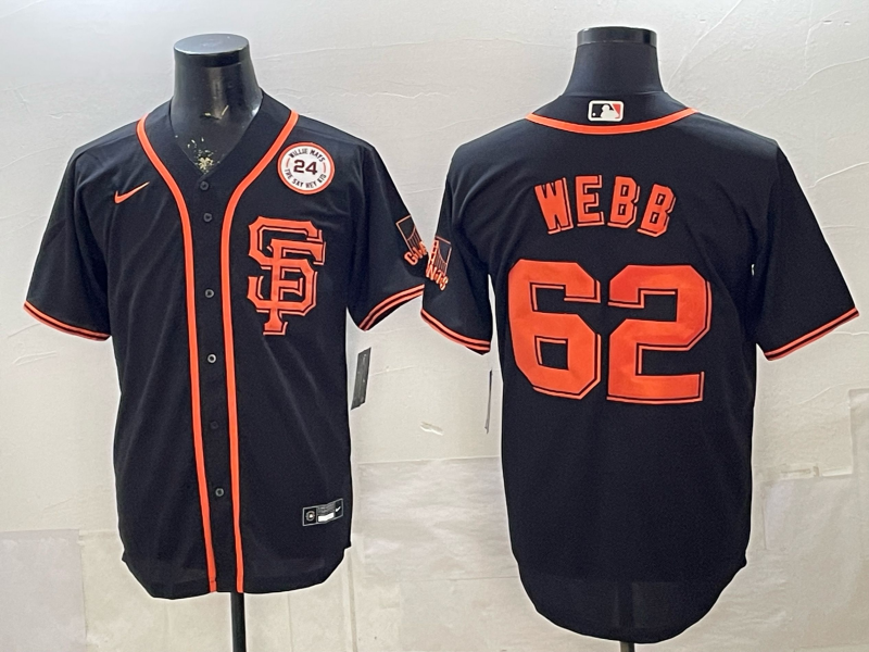 2026 Men Nike San Francisco Giants #62 Webb black Nike MLB Jersey002->san francisco giants->MLB Jersey